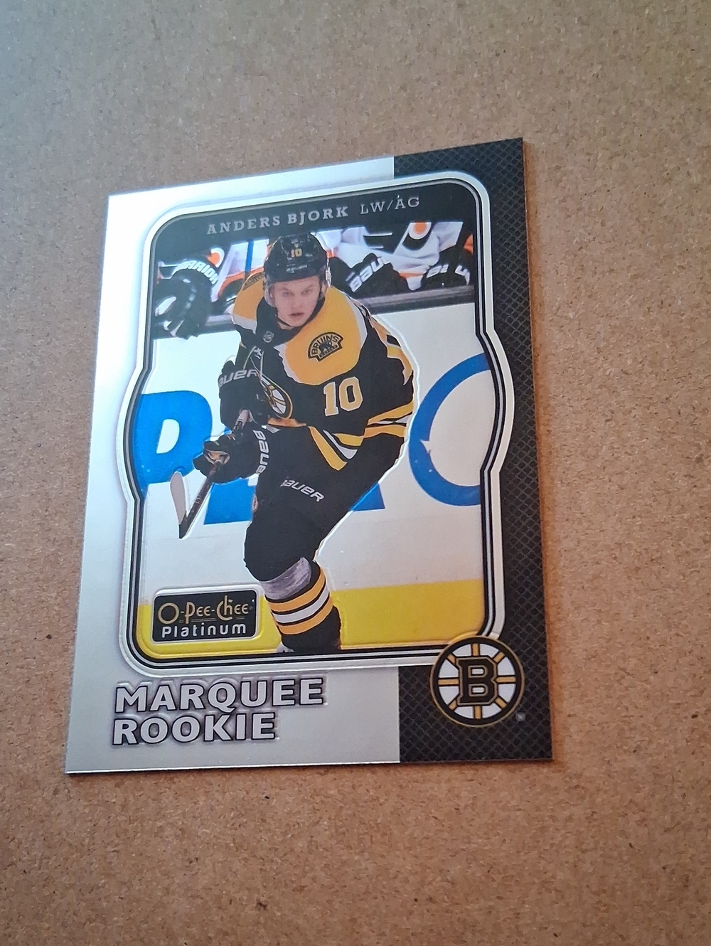 Marquee Rookie Hockey Card - Boston Bruins Yellow/Black